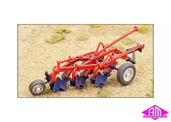 284-60003 - 1950s 3 Bottom Plow Unpainted Kit (HO Scale)