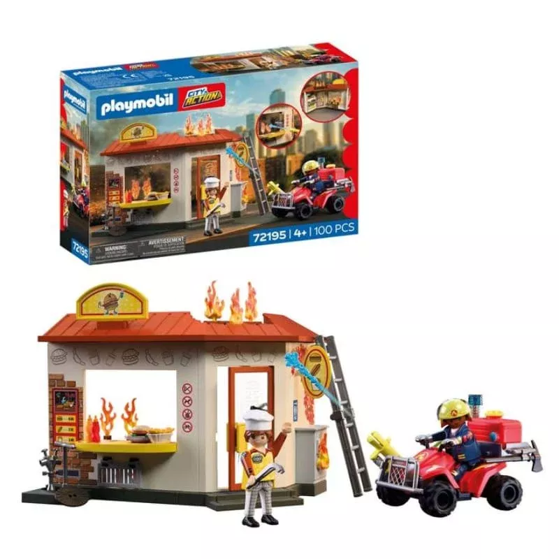 72195 Fire Quad with Burger Shop