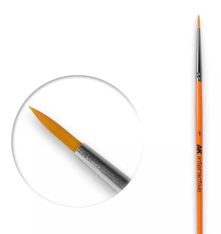 AK Interactive 603 Size 1 Synthetic Round Brush