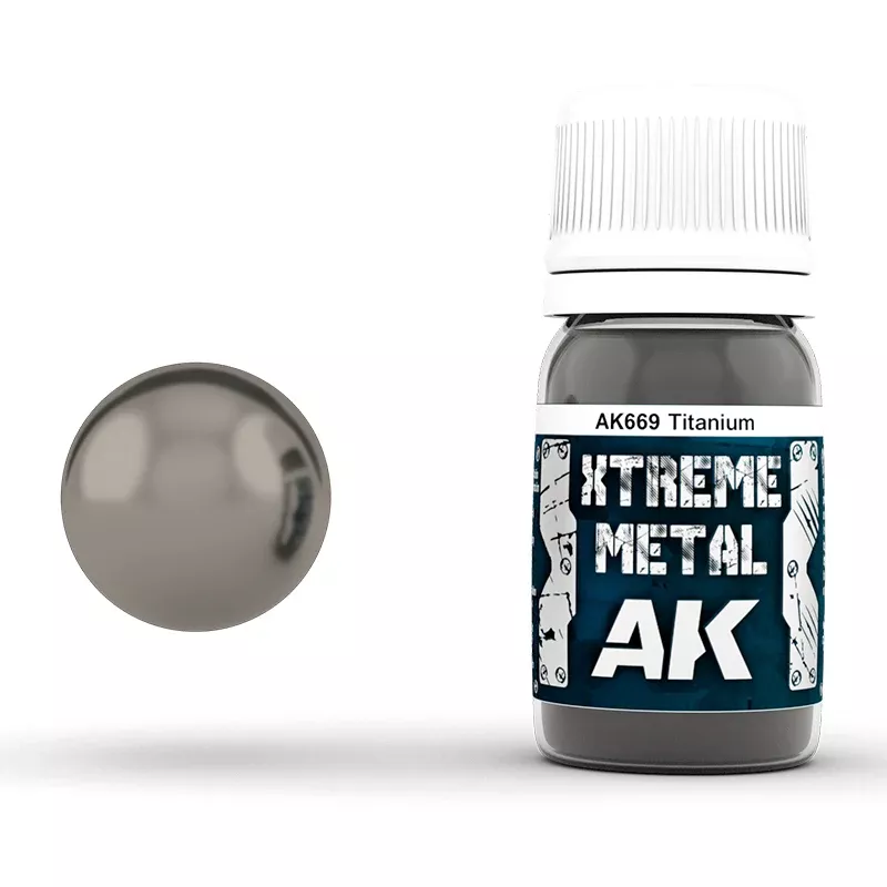 AK Interactive 669 Xtreme Metal Titanium Metallic Paint