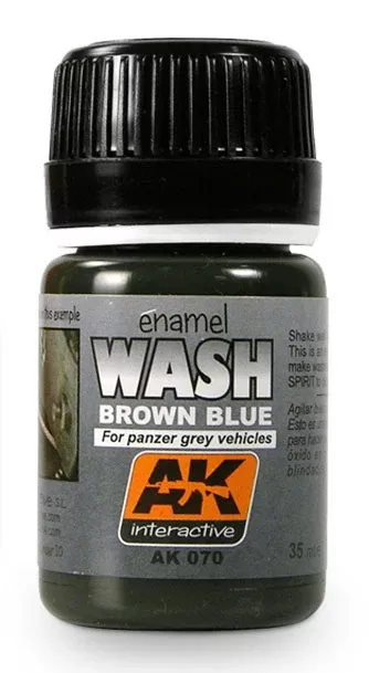 AK Interactive 70 Brown Blue Wash Enamel Paint