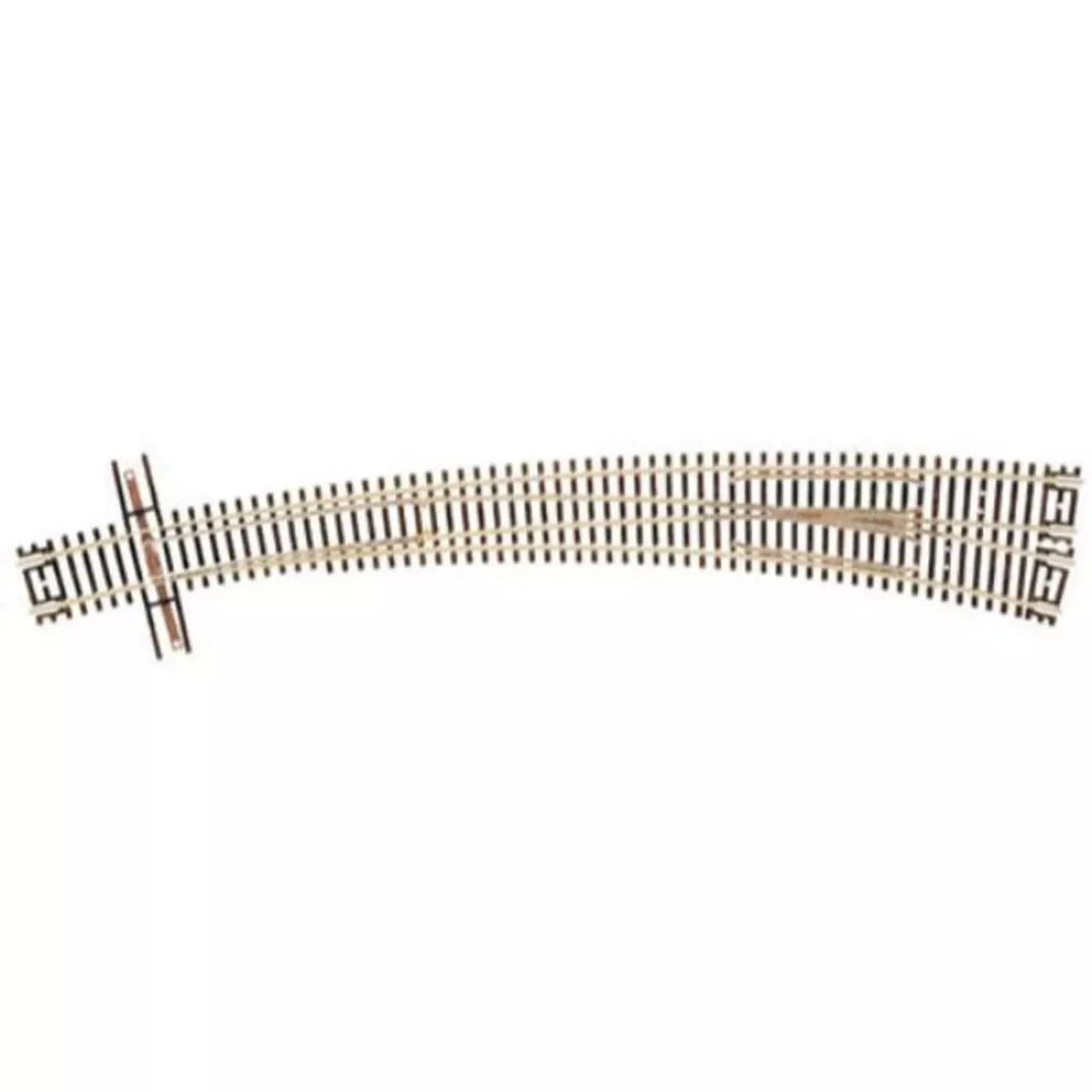 Atlas 2059 – Code 55 Curved Turnout; 21-1/4″ Outside & 15″ Inside Radius – N Scale