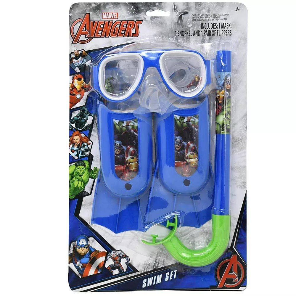 Avengers 3 pc Swim Set on Blister Card