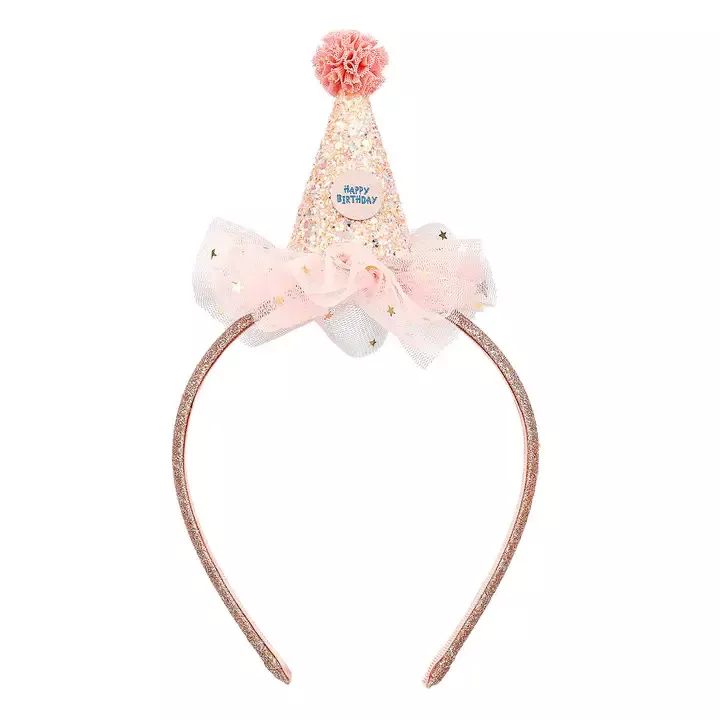 Birthday Crown Gold/Pink Glitter