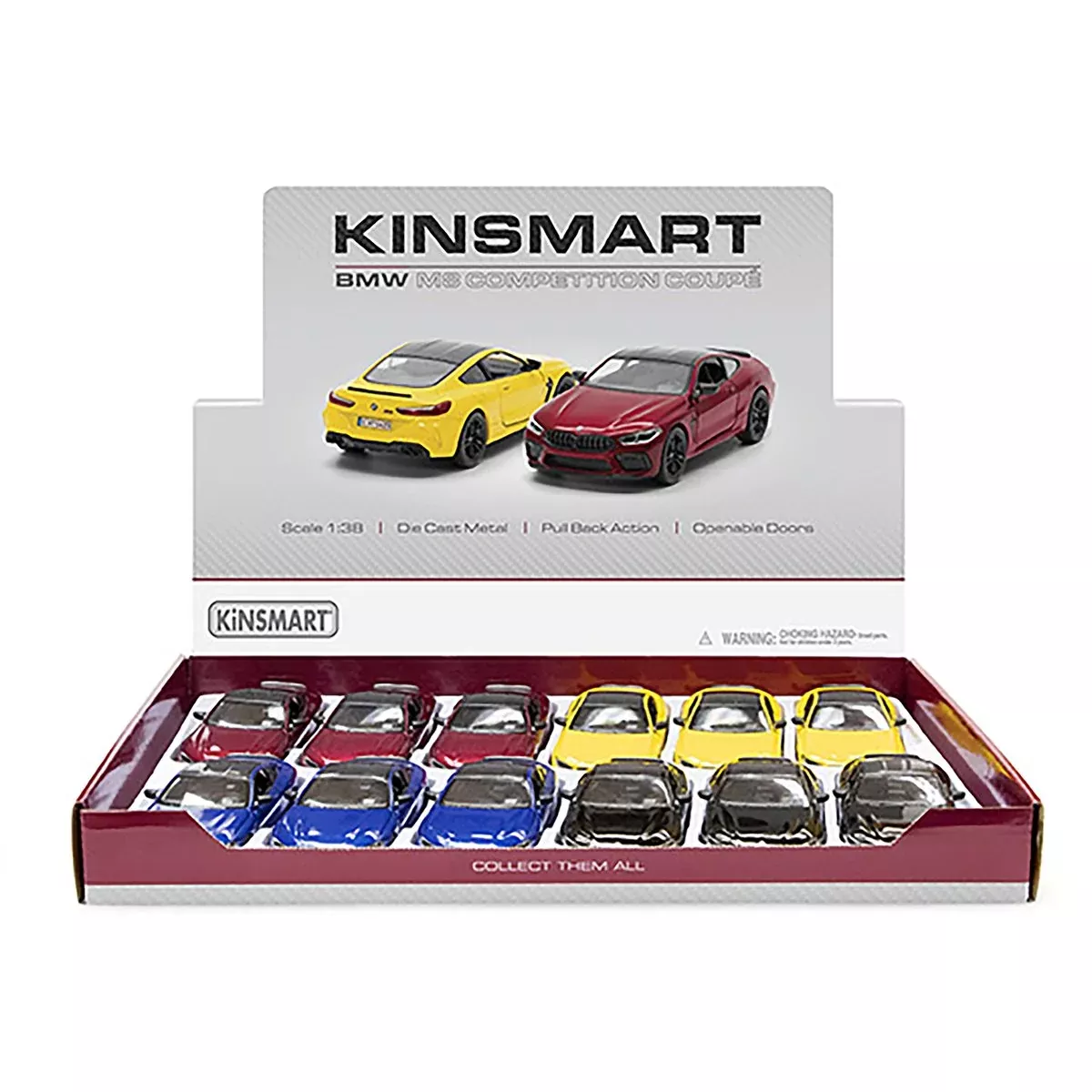 BMW M8 Competition Coupe Die Cast Pull Back 12 Piece Set