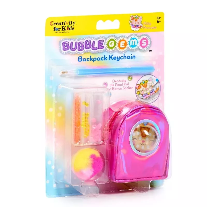 Bubble Gems Backpack Keychain Kitty Princess