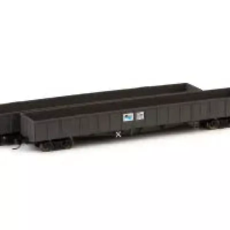 Buckambool Models 'N scale' -NOCY Open Wagon 2 pack – PTC Black with Black/Blue L7
