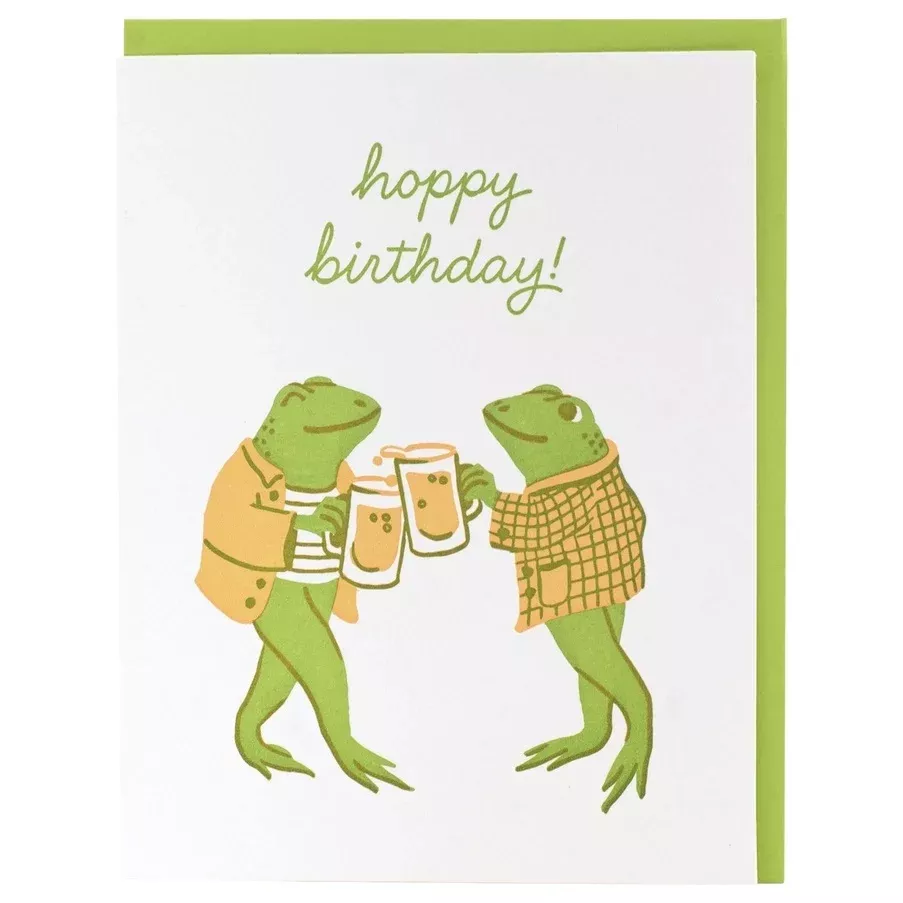 Card Dapper Frogs Birthday