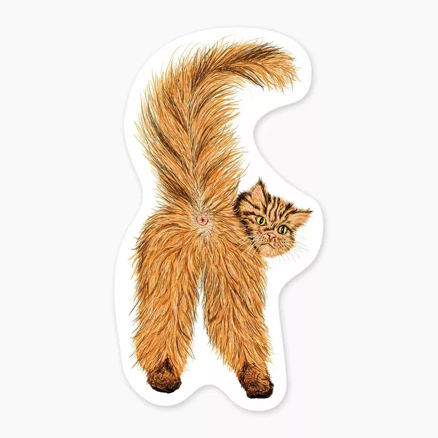 Cat Butt Sticker