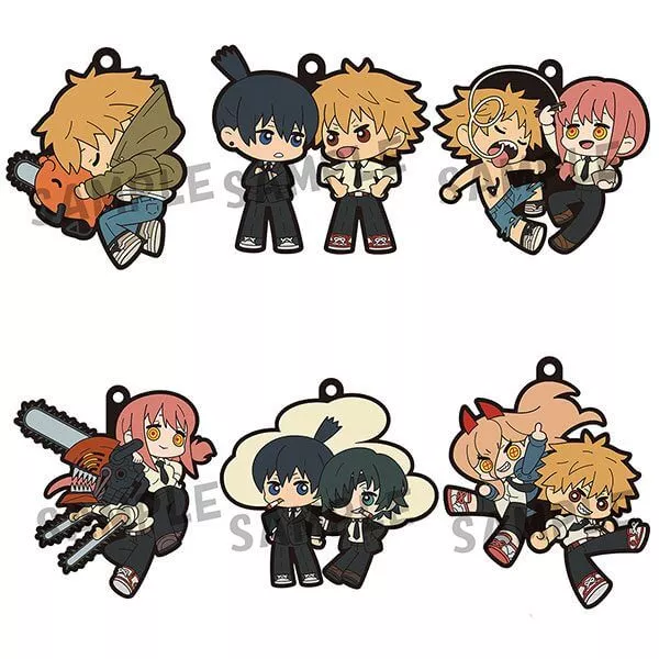 Chainsaw Man Rubber Charms Mascot 6cm 6-Set Assortment