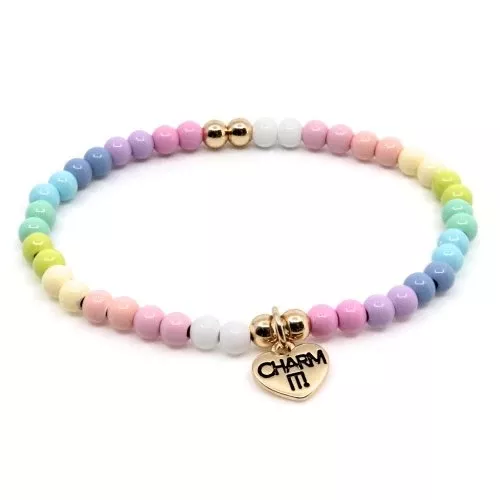 CHARM IT! Pastel Stretch Bead Bracelet