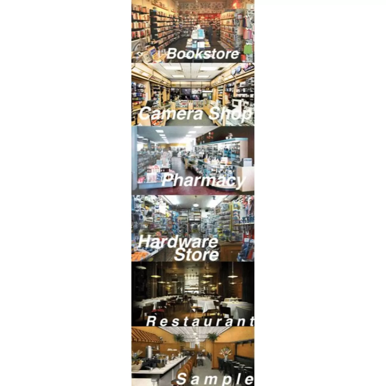 City Classics 1250 – Picture Windows – Six Assorted Storefronts #1 – N Scale