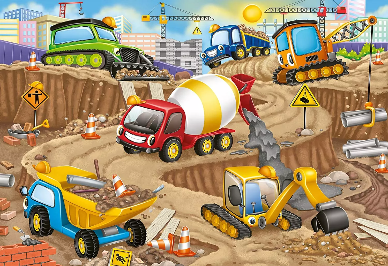 Construction Fun 24pc Floor Puzzle
