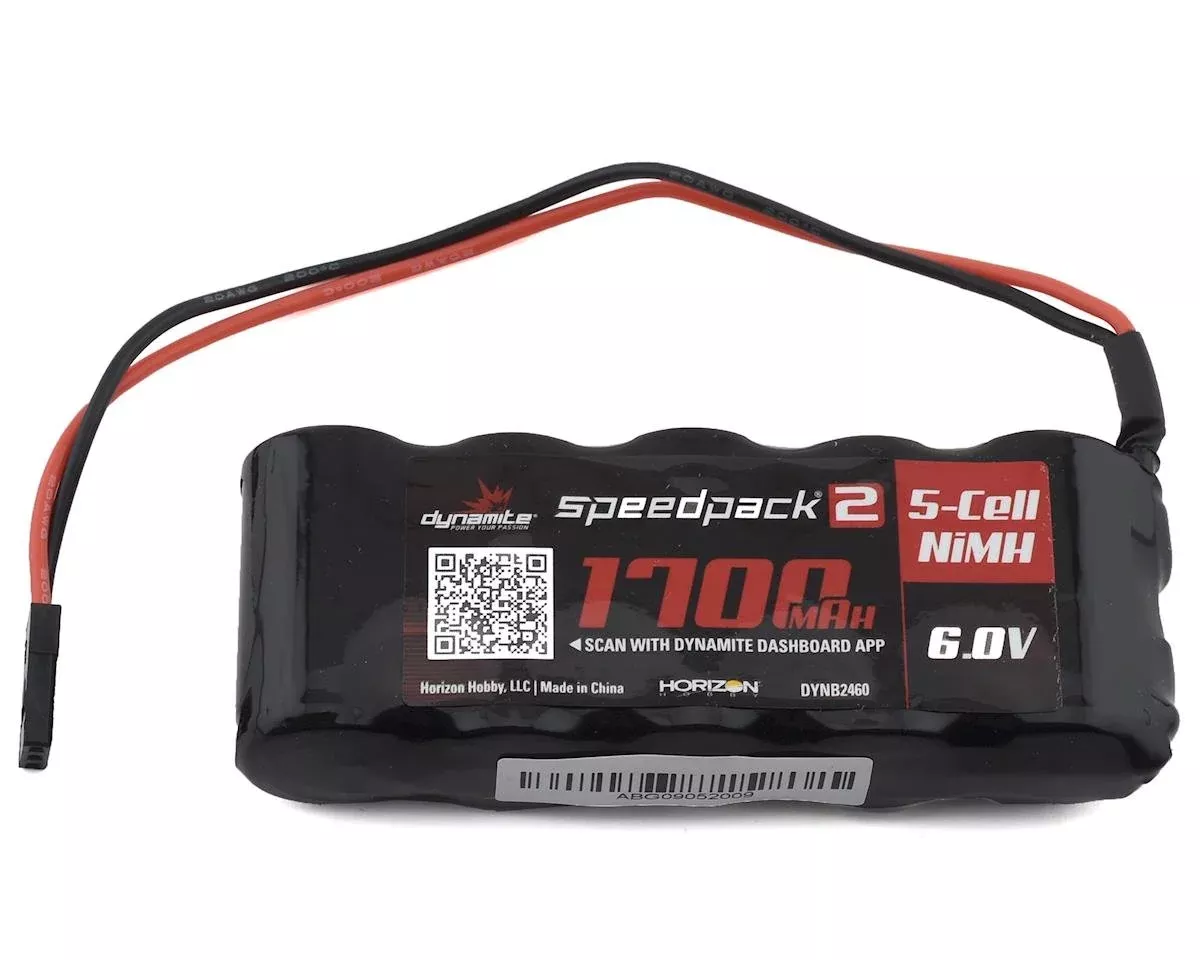 Dynamite Flat Receiver Pack Speedpack2 6V 1700mAh 5C NiMH Battery