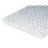 Evergreen #4514 White Sheet w/3.2mm Sidewalk Pattern Square