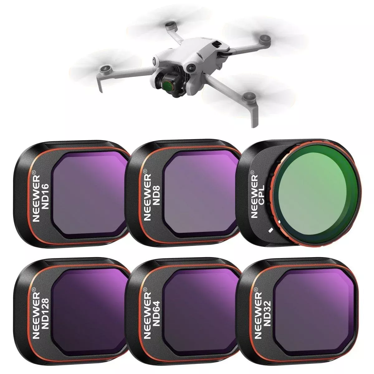 FL-A34Snap On ND&CPL Filter Set For DJI Mini 4 Pro (6 Pack)