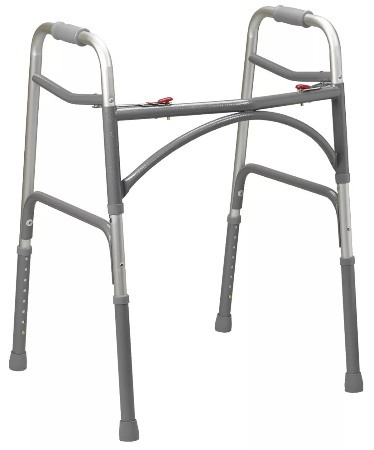 Folding 2-button walker oversize no wheels case of 2
