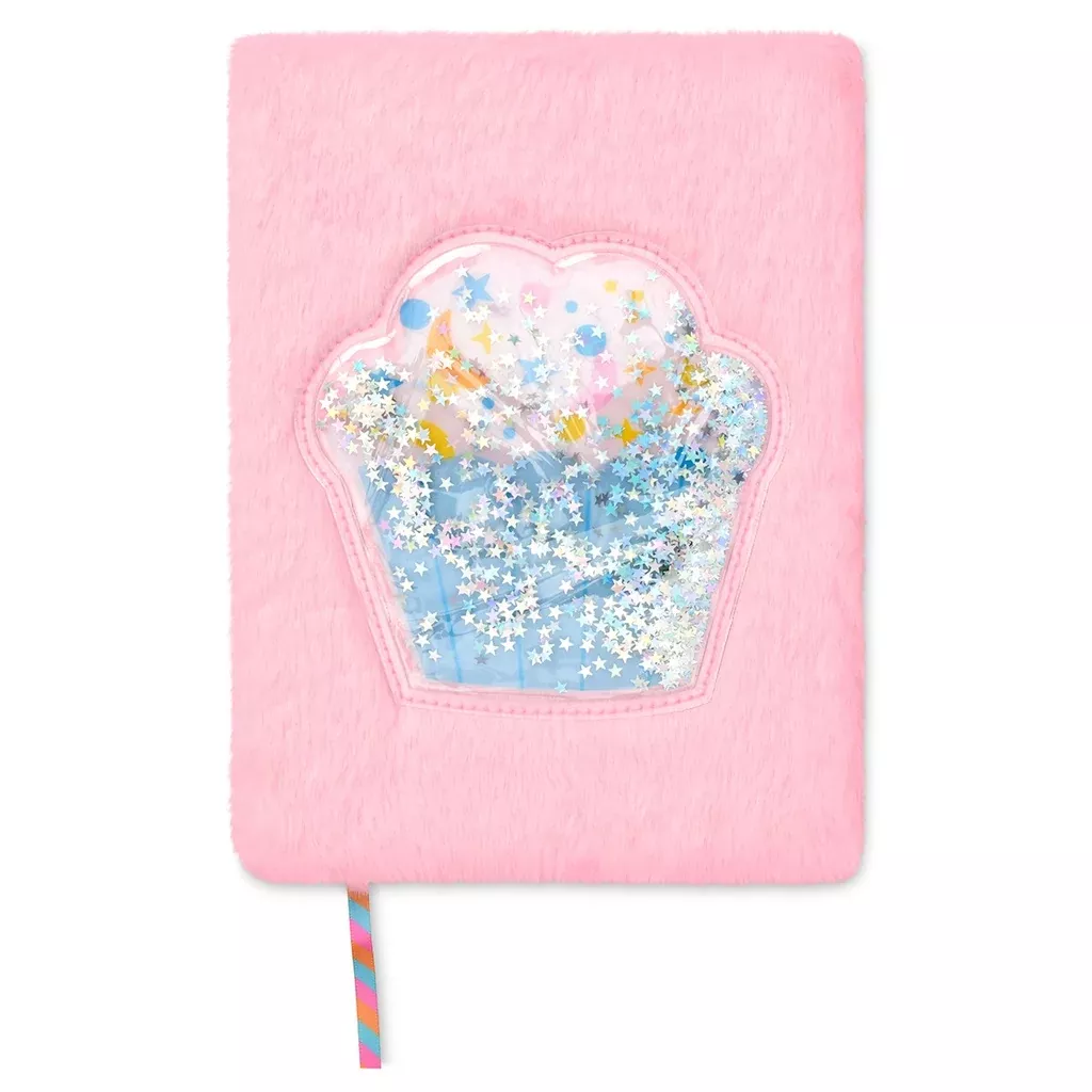 Fuzzy Cupcake Rainbow Journal