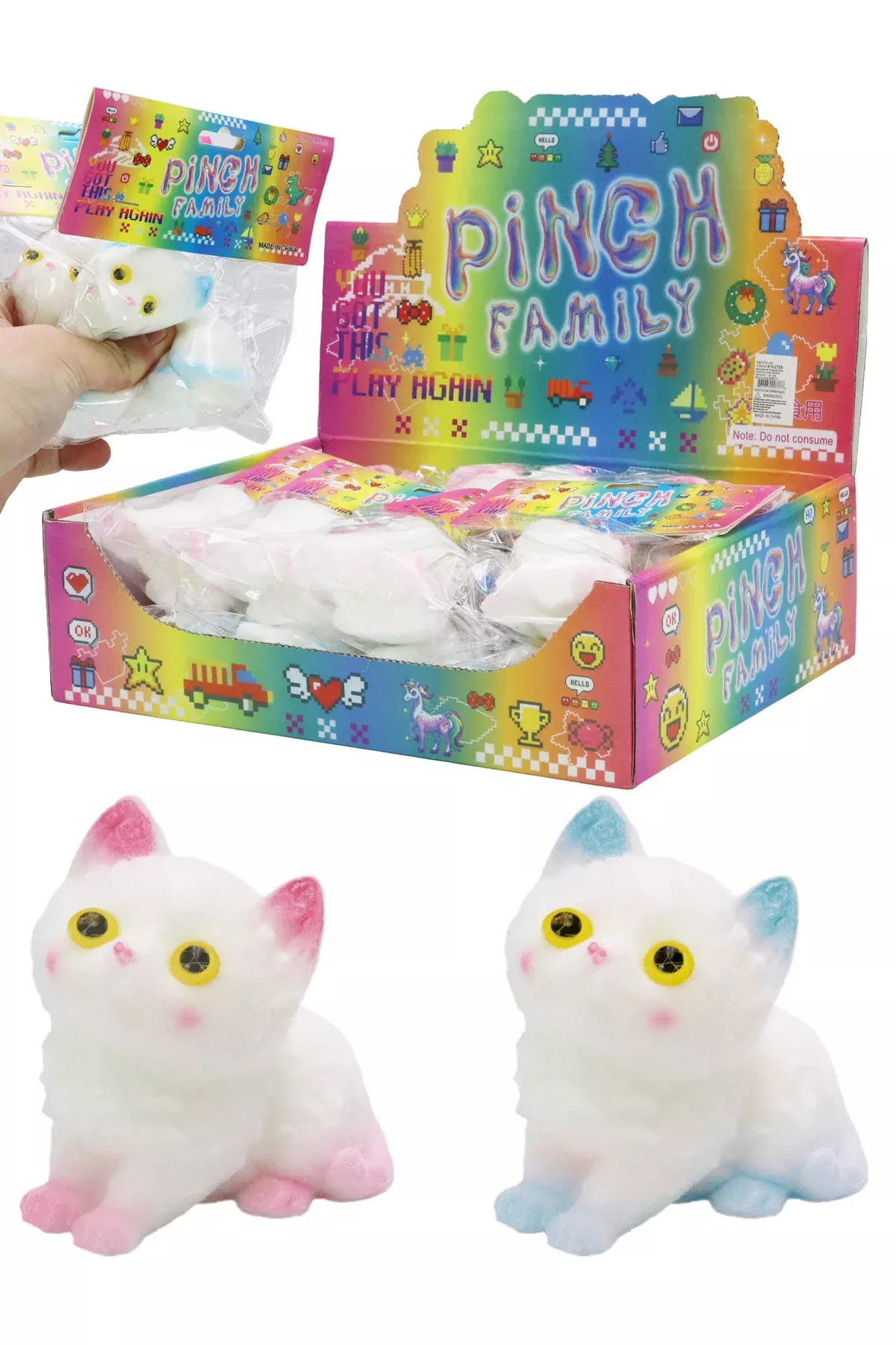 Fuzzy Persian Cat Mochi Squishy Bag