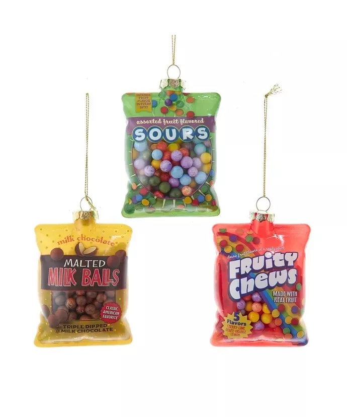 Glass Candy Bag Ornament