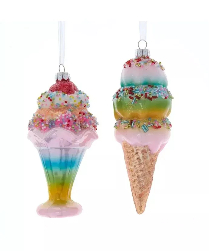 Glass Candy Colors Ice Cream Ornament