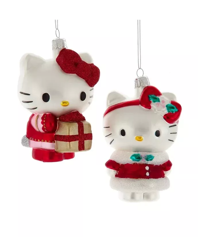 Glass Hello Kitty Ornament