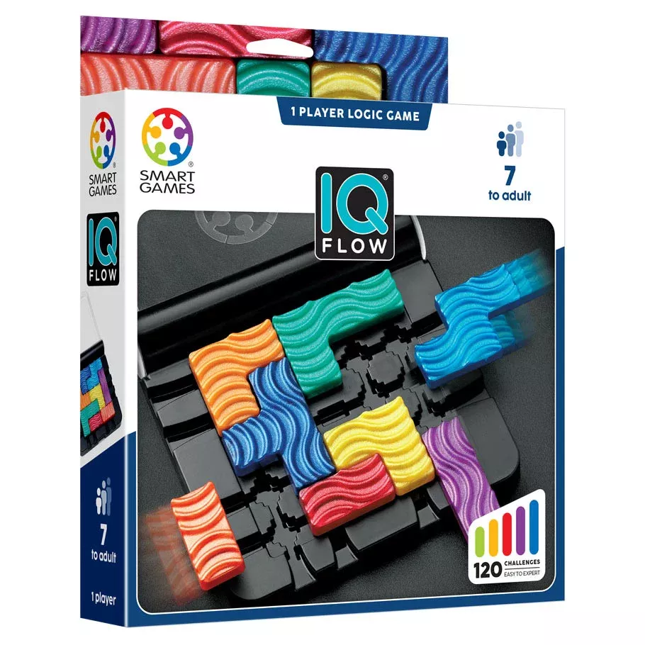 IQ Flow Smart Games Solo Logic Puzzle with 120 Challenges