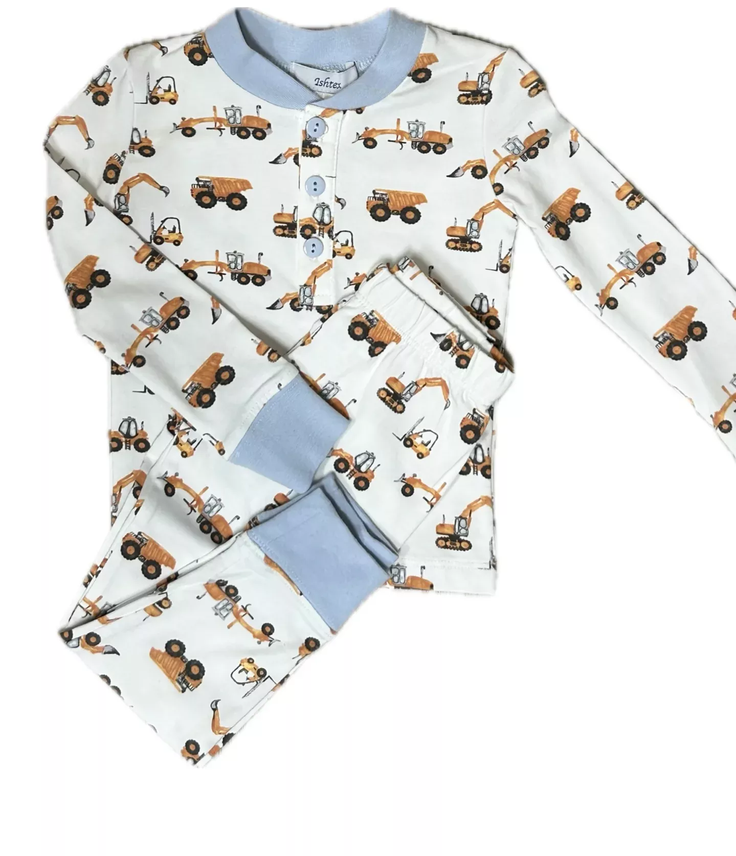 Ishtex 2PC Construction Pajama Set