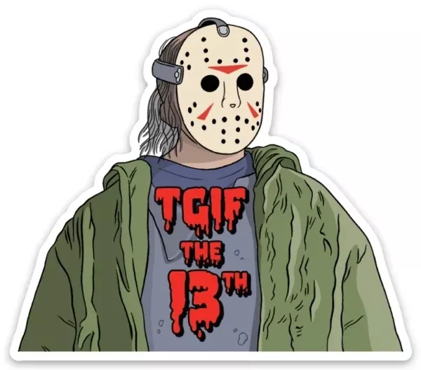 Jason TGIF The 13th Die Cut Sticker