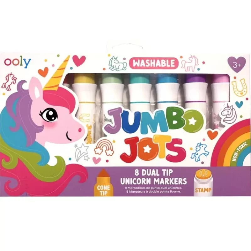 Jumbo Jots Dual Tip Stamp Markers - Unicorn