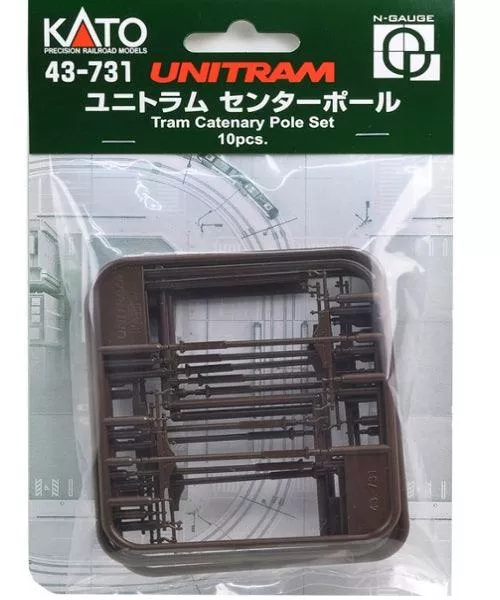 Kato 43-731 N Scale UNITRAM Tram Catenary Pole set (10pcs)