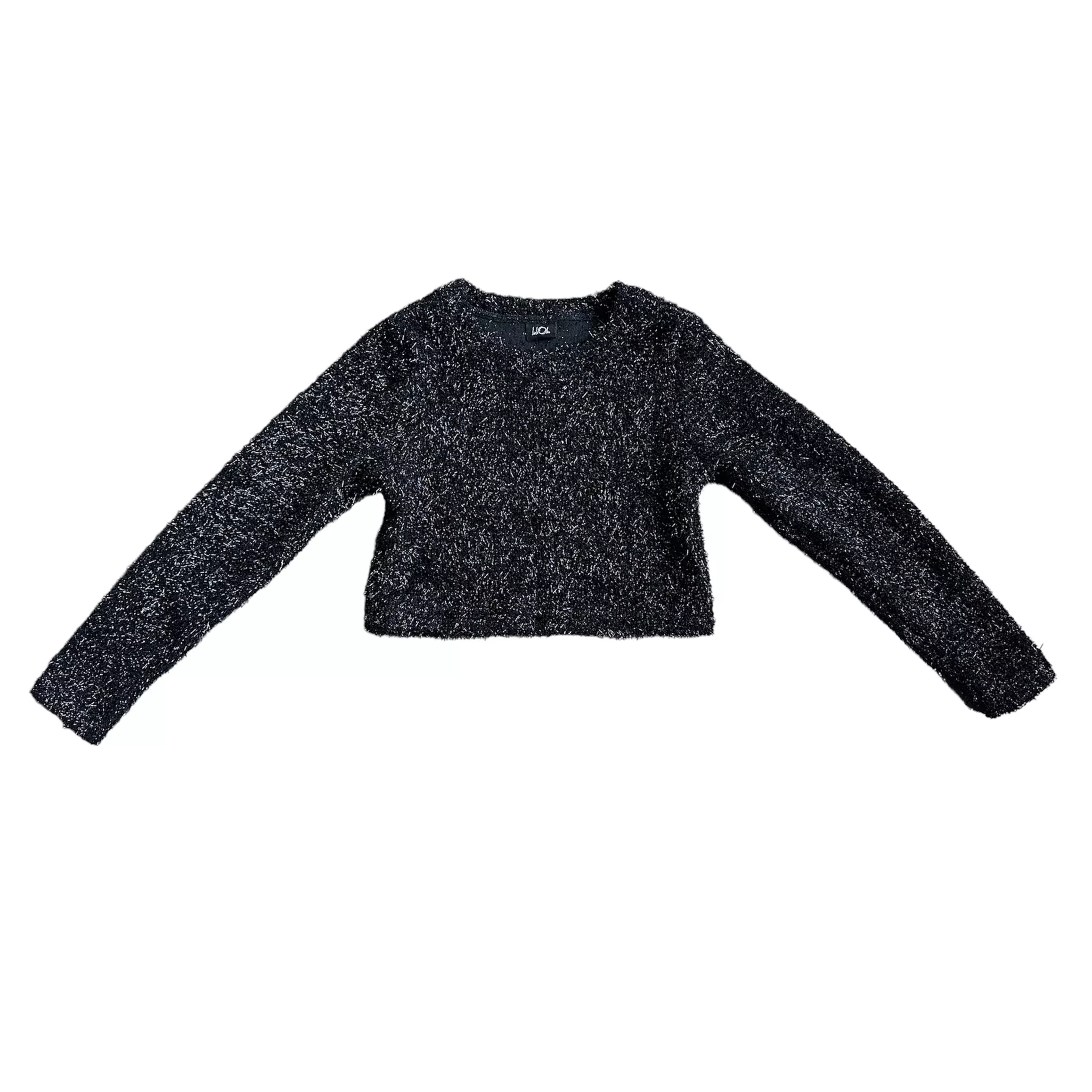 Little Olin Black Shimmer Sweater