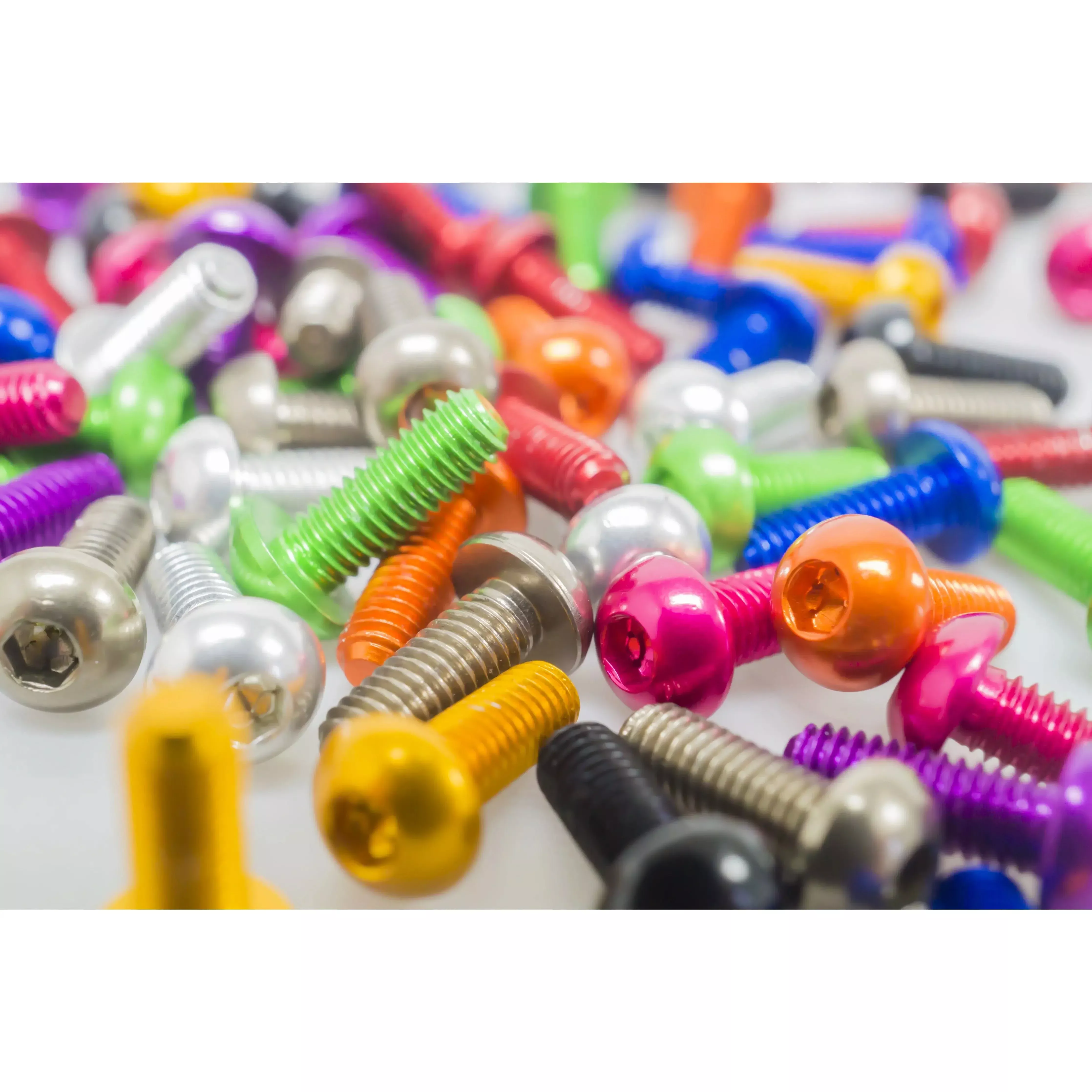 M3 7075 Aluminum Bolt, Hex, Button Head (10pc) - Choose Size / Color