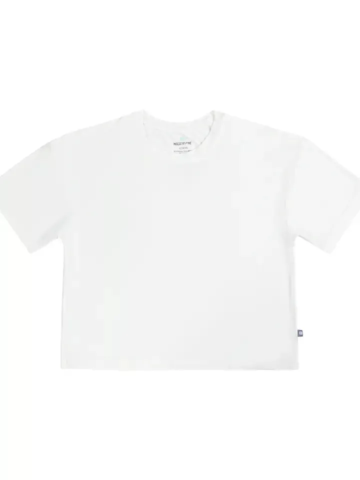 Macaron + Me Boxy Knit Tee - White