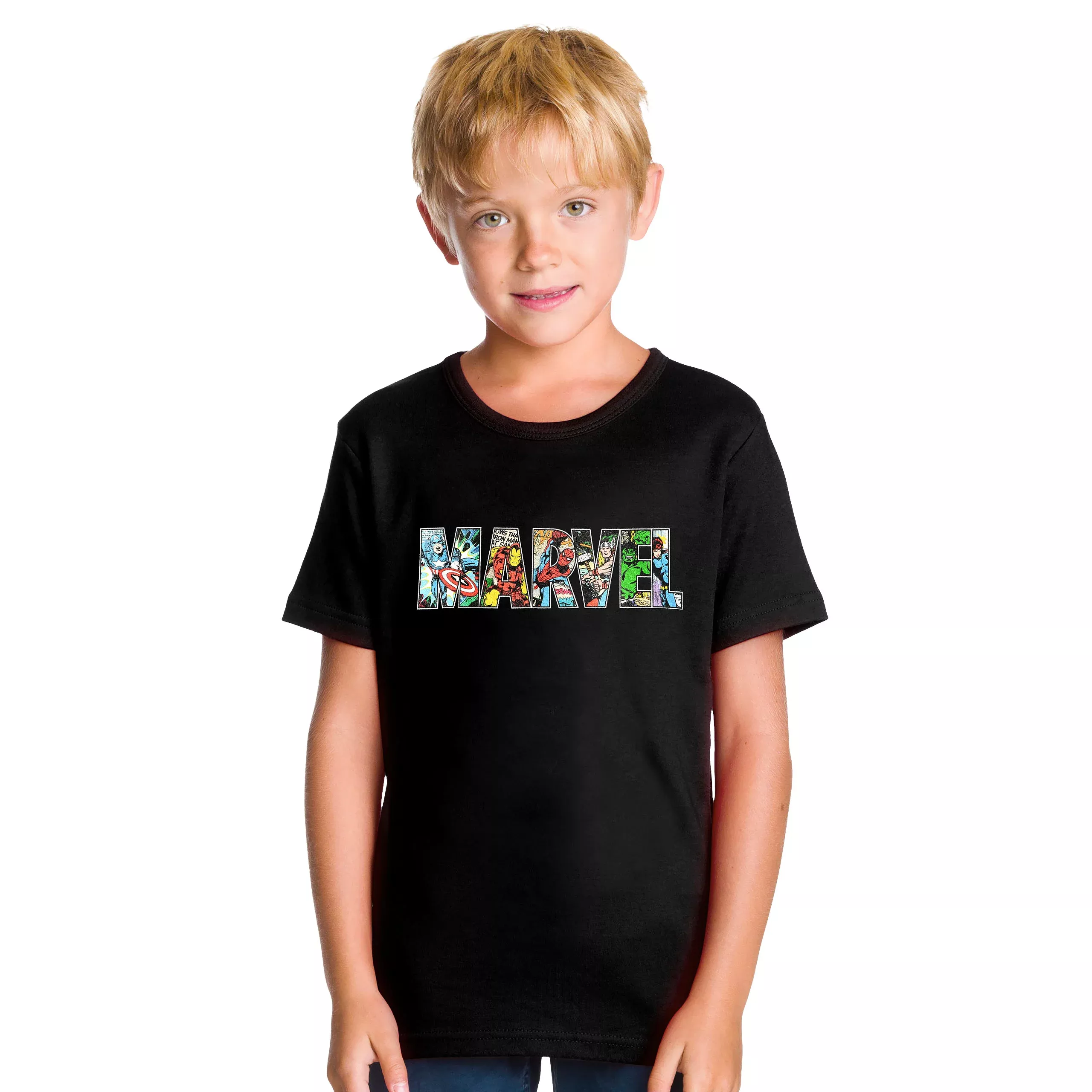 Marvel - Comic Logo T-Shirt Kids Black