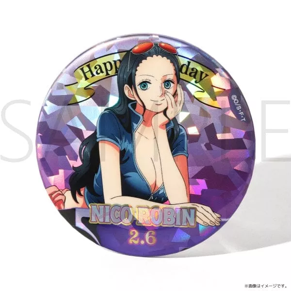 Nico Robin HBD (2.6) Initial Hologram Tin Badge - ONE PIECE