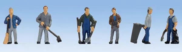 Noch 15116 HO Scale Groundskeepers - Caretakers -- pkg(6)