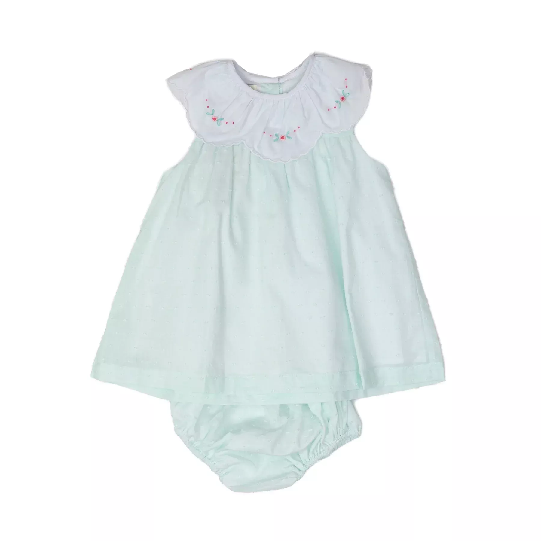 The Oaks Aubrey Mint Swiss Dot Diaper Set