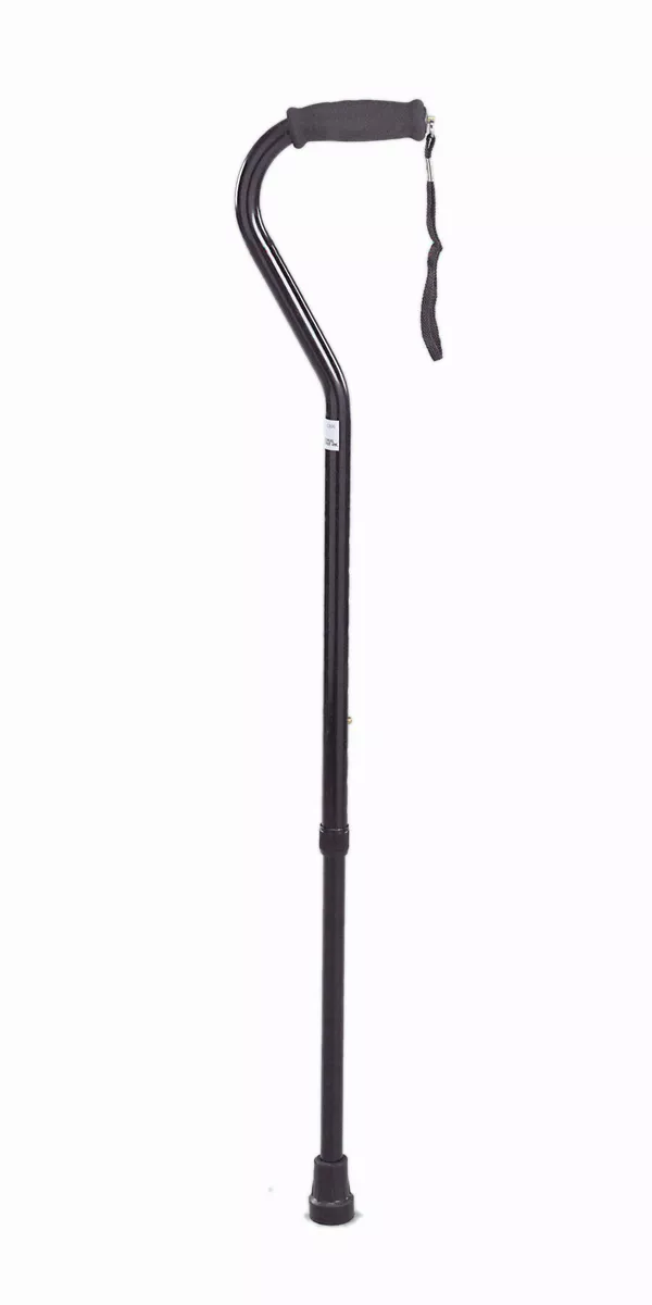 Offset handle adjustable aluminum cane 29 – 38 silver 6 each