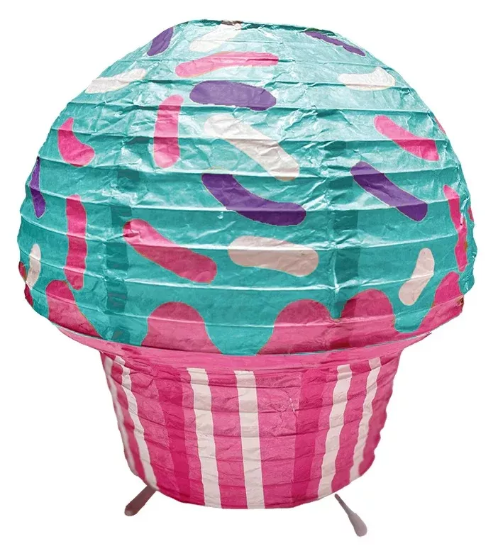 Paper Lantern Sprinkle Cupcake