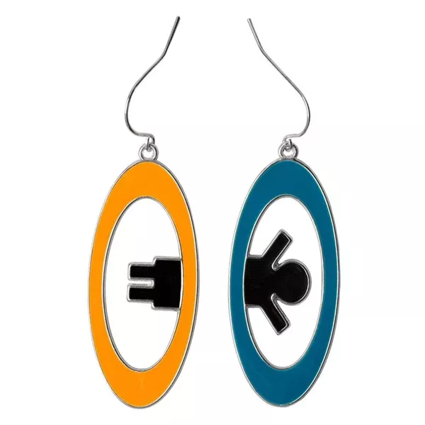 Portal 2 Inter-Spatial Portal Earrings