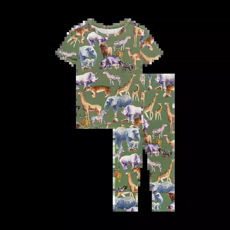 Posh Peanut 2Pc Safari Pajamas