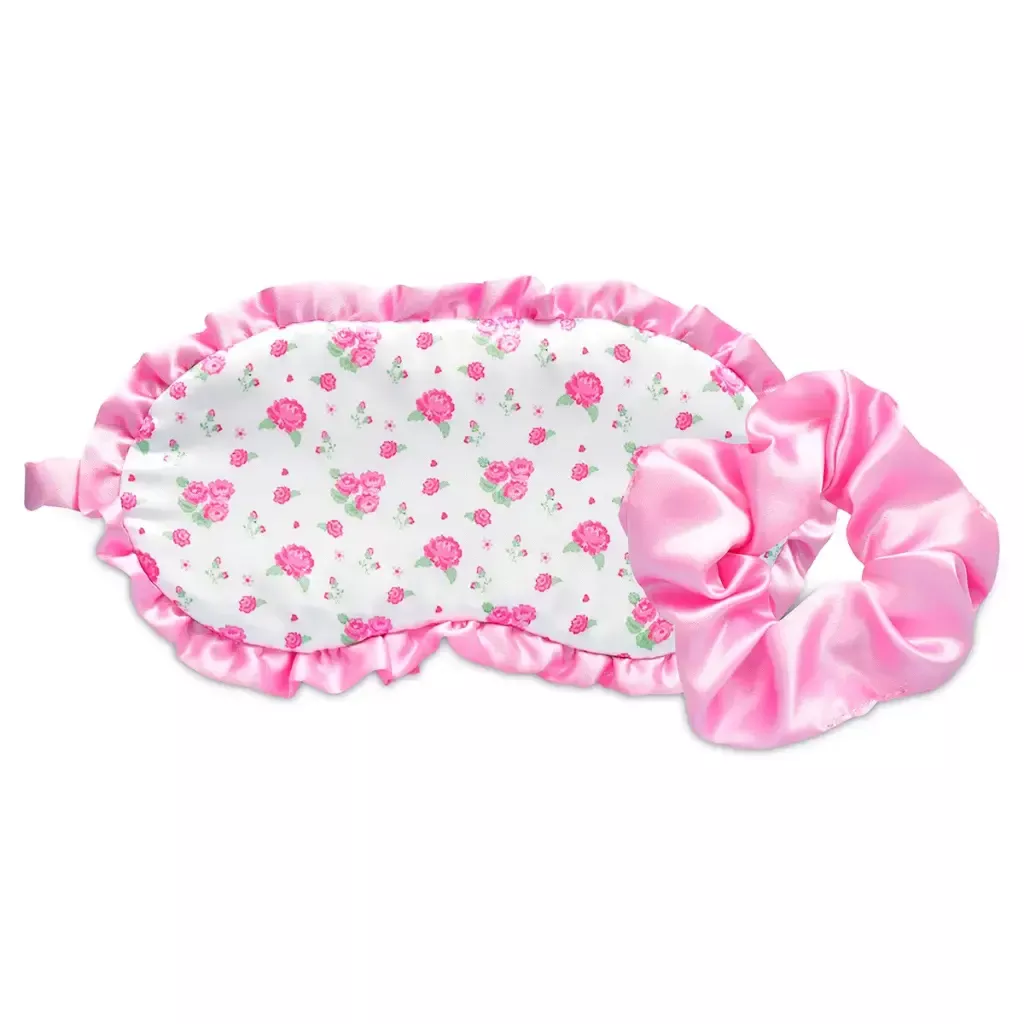 Pretty Pink Satin Eye Mask and Scrunchie Set
