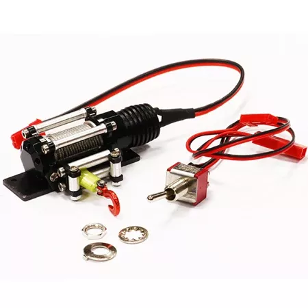 Realistic Power Winch, Black:1/10 Rock Crawler