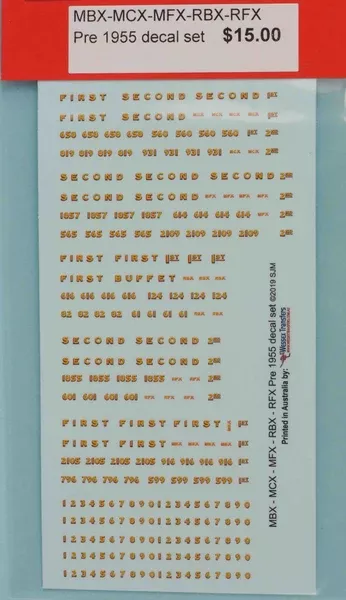 SJ-MBCFX - MBX - MCX - MFX Decal Set (HO Scale)
