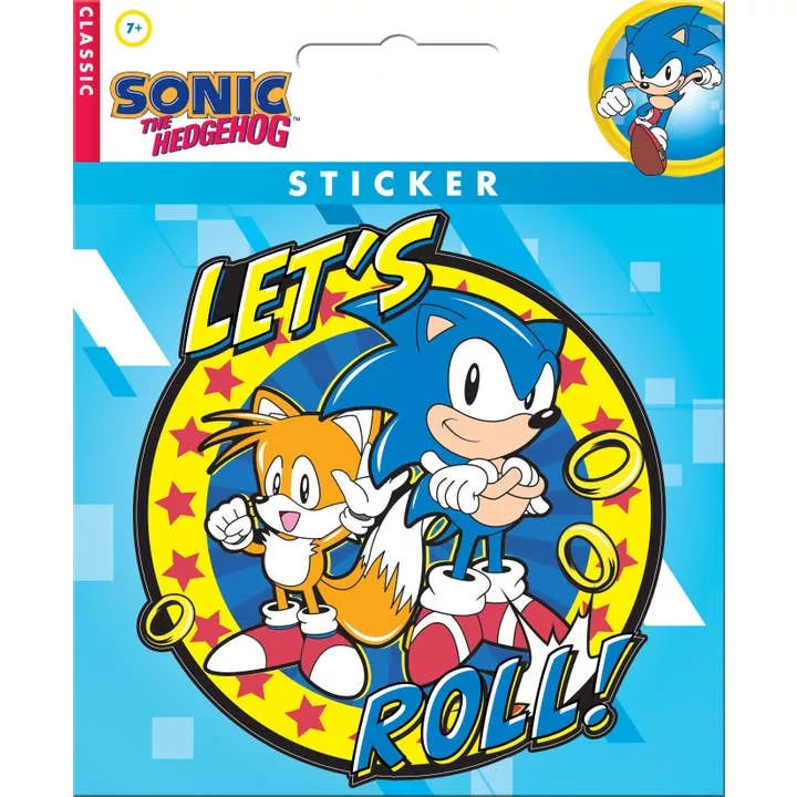 Sonic The Hedgehog Let's Roll Sticker