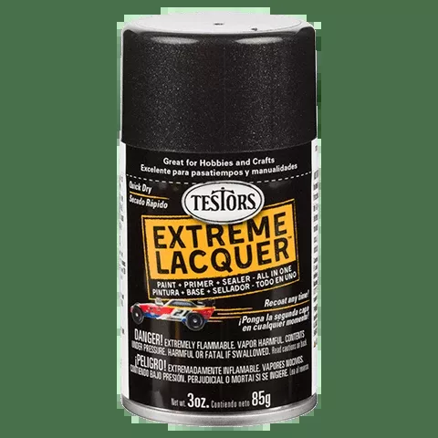 Testors 1832MT One Coat Lacquer Spray Blazing Black