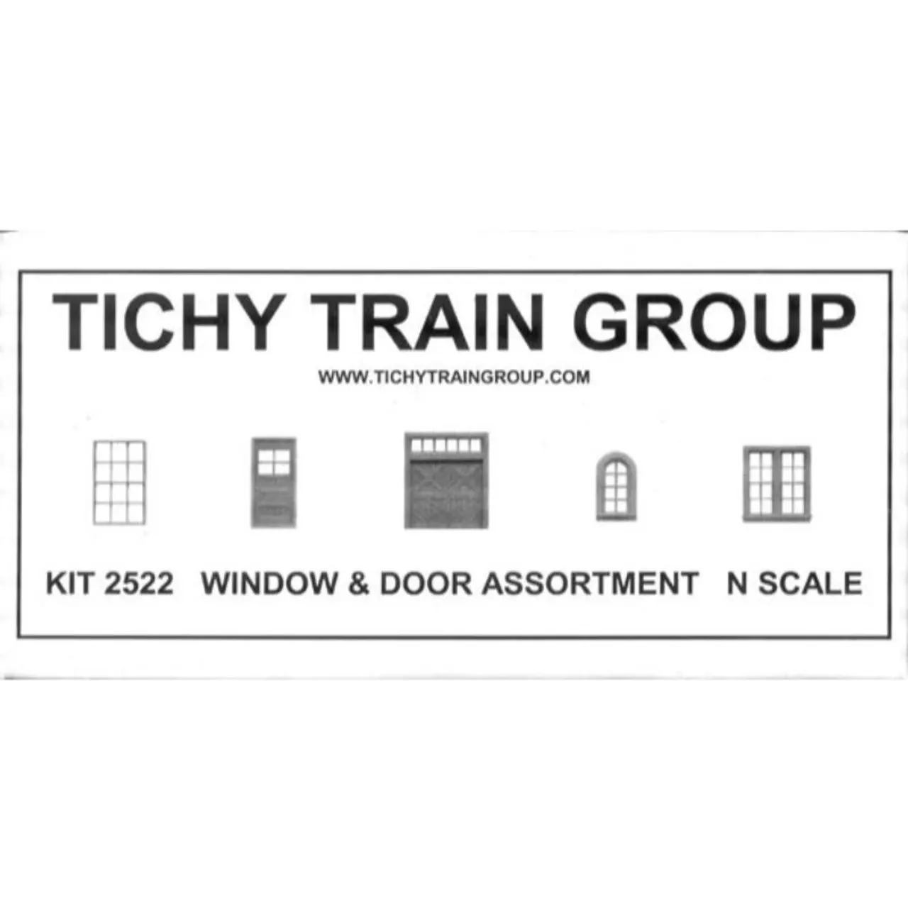Tichy Train Group 2522 – 80-Piece Window & Door Assortment
