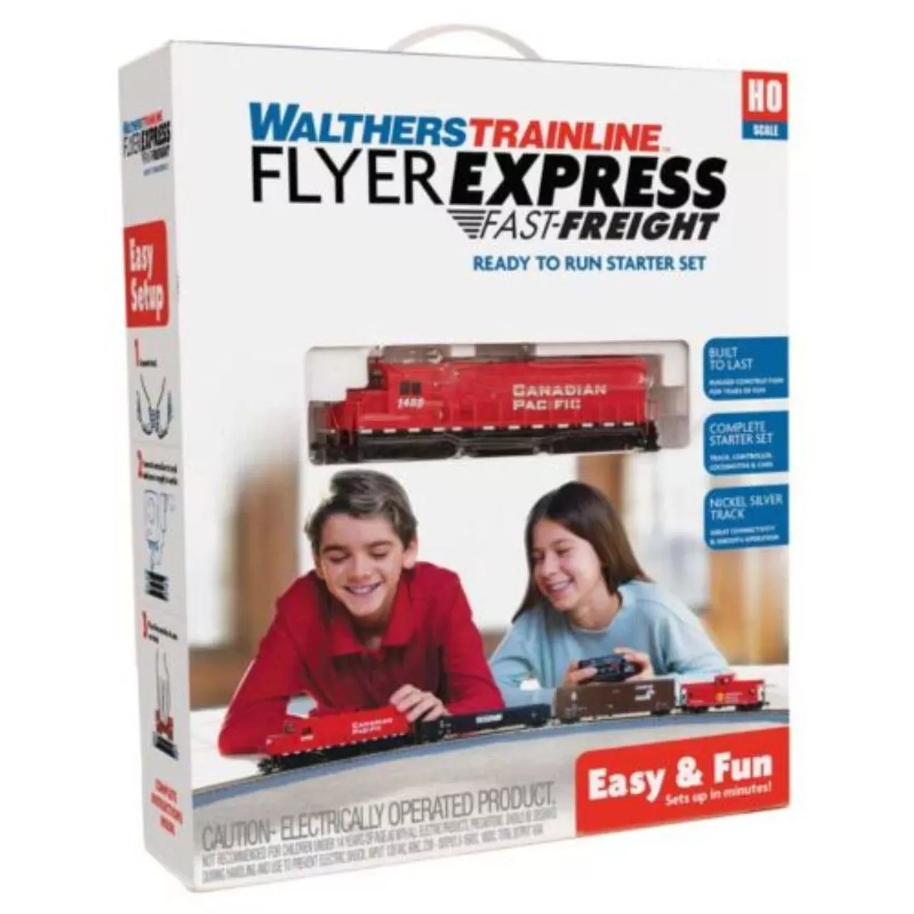 Walthers Trainline 1211 – Flyer Express Fast Freight Train Set – Standard DC – Canadian Pacific (CP) – HO Scale