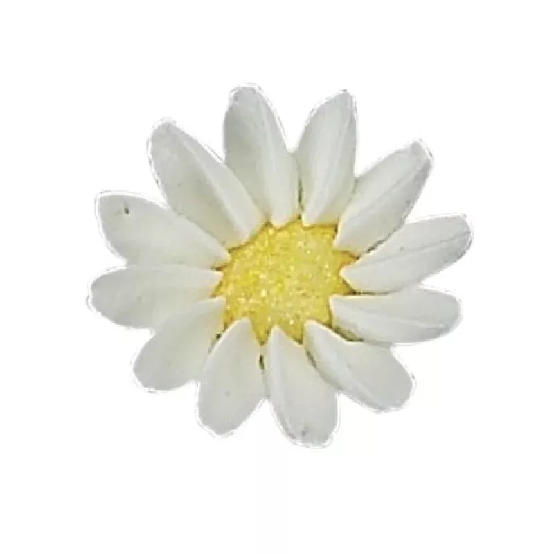 White Daisy Royal Icing Decorations 1.25 - 9 Pack